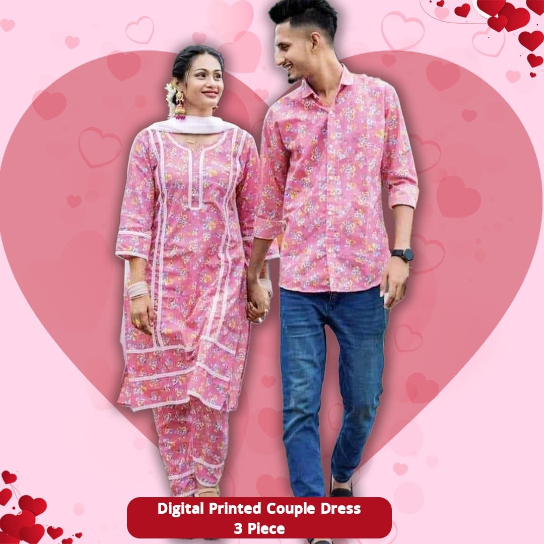 ডিজিটাল প্রিন্টেড কাপল ড্রেস Exclusive "Couple dress" 3 piece ডিজিটাল প্রিন্টেড কাপল ড্রেস Exclusive "Couple dress" 3 piece