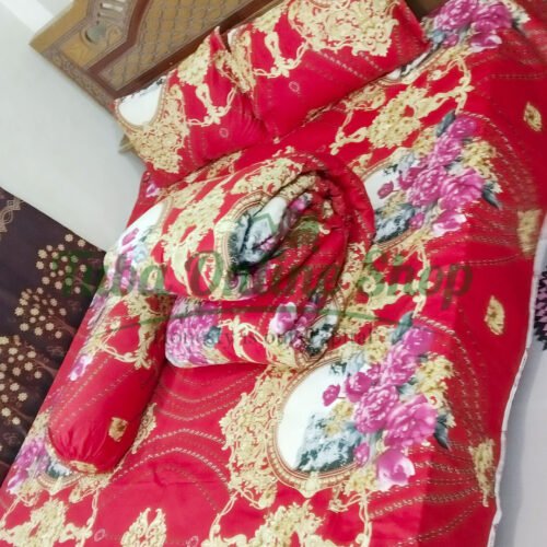5 পিছ এর বেডশীট-কম্ফোর্টার কম্বো সেট